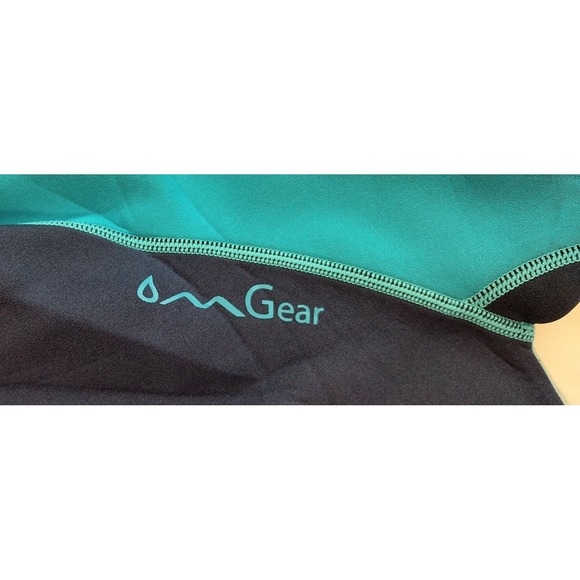 Ocean Gear Shorty Wetsuit Swimsuit Dive Skin Size L Blue Teal Front Zip - Picture 6 of 7